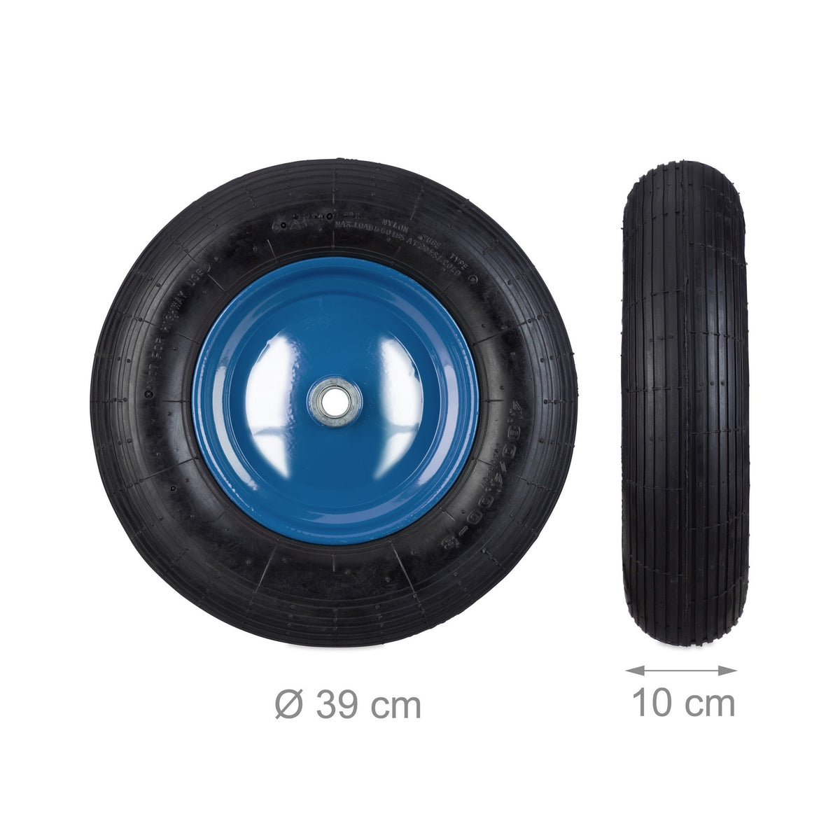 Wheel for wheelbarrow 4.80 4.00-8 blue rim