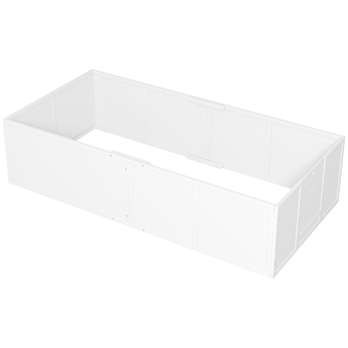 Whelping box for puppies, puppy run with adjustable entrances, non-slip puppy playpen for small to large dogs, 196 x 96 x 48 cm, fir wood, white