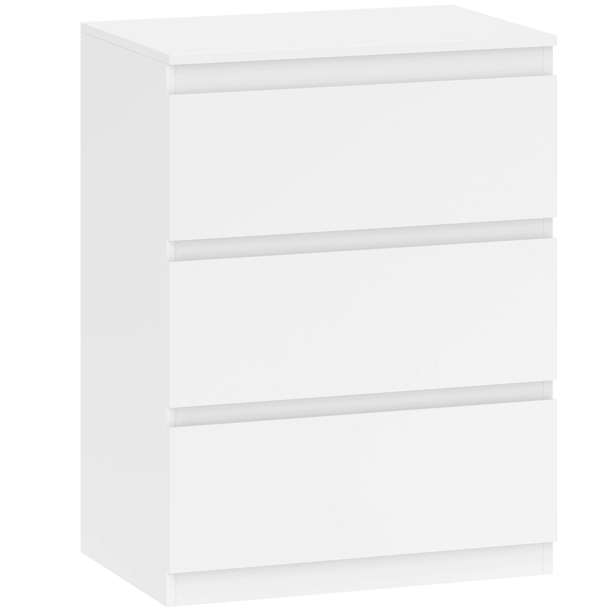 White 3-Drawer Dresser for Bedroom, Hallway, Living Room