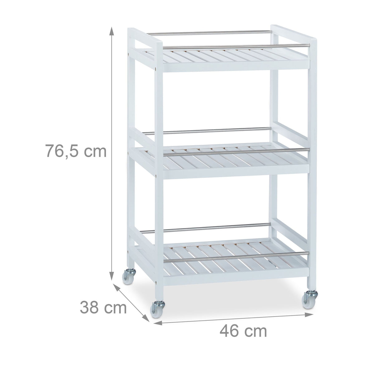 White Bamboo Serving Trolley