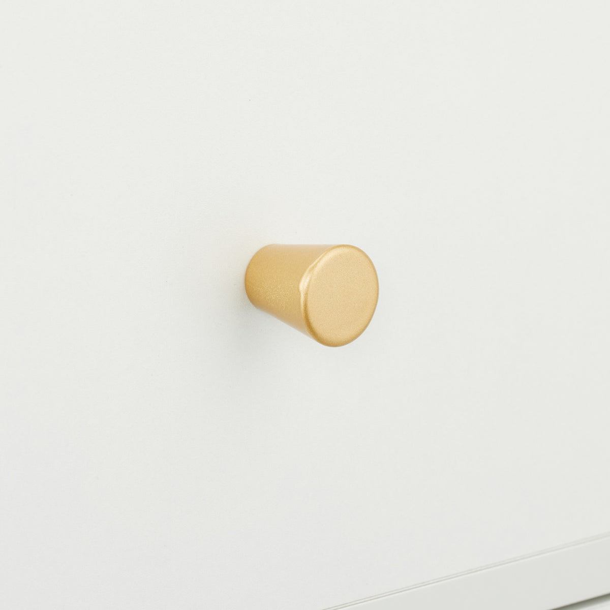 White Bedside Table with Gold Legs, 2 Drawers