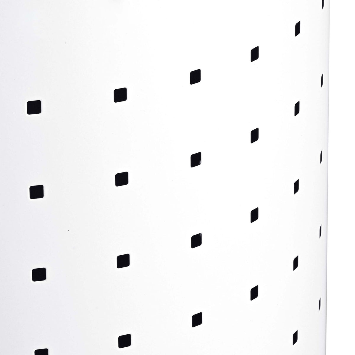 White Metal Laundry Bin with Wood Lid, 50L Capacity