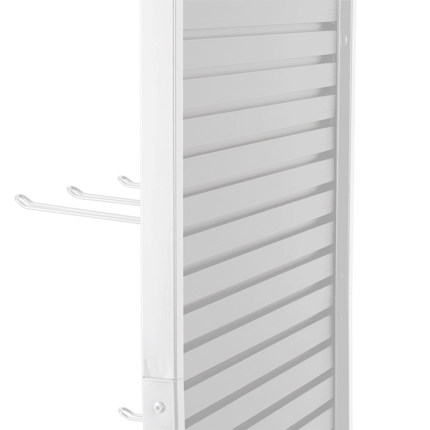 White Metal Stand with Wheels, 600mm