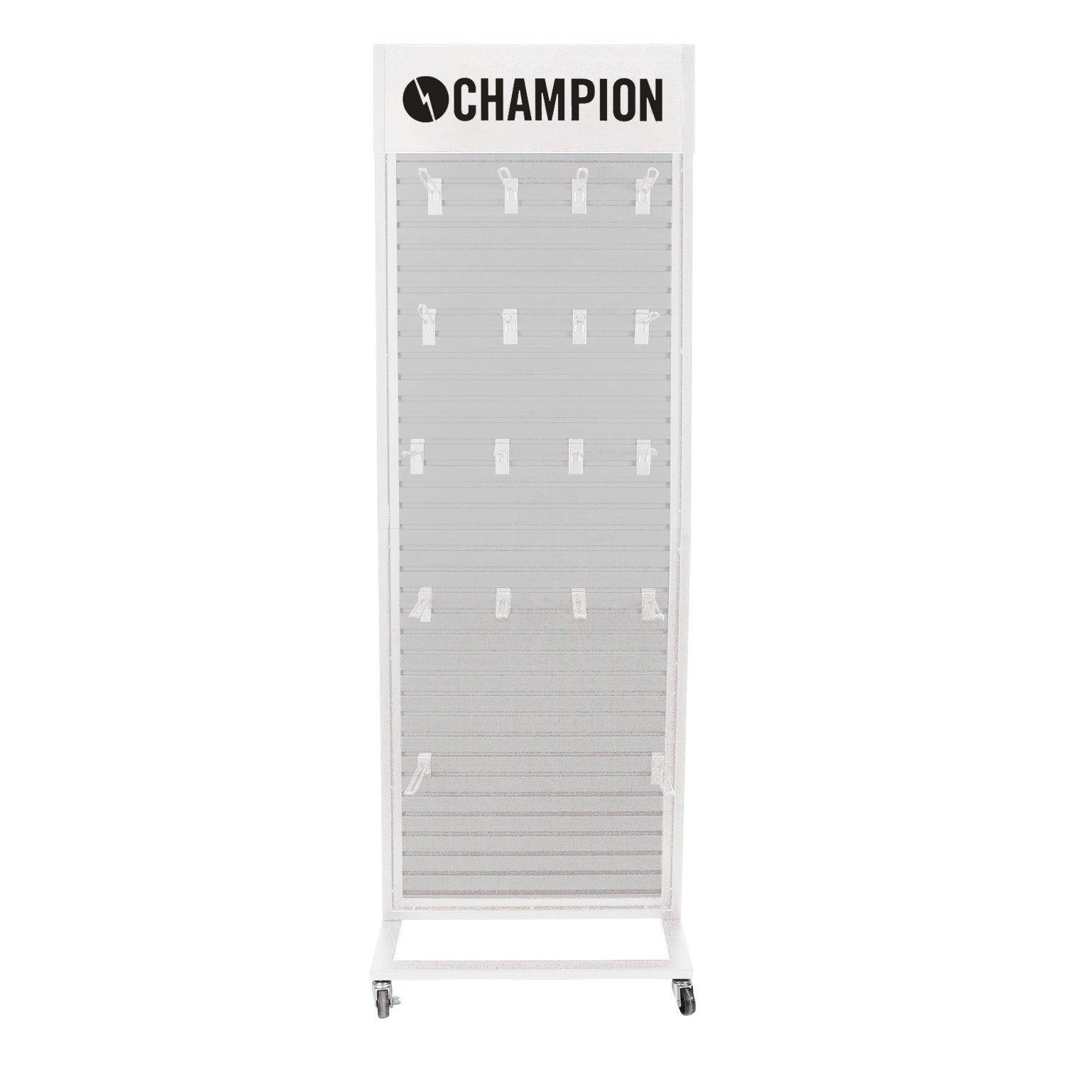 White Metal Stand with Wheels, 600mm