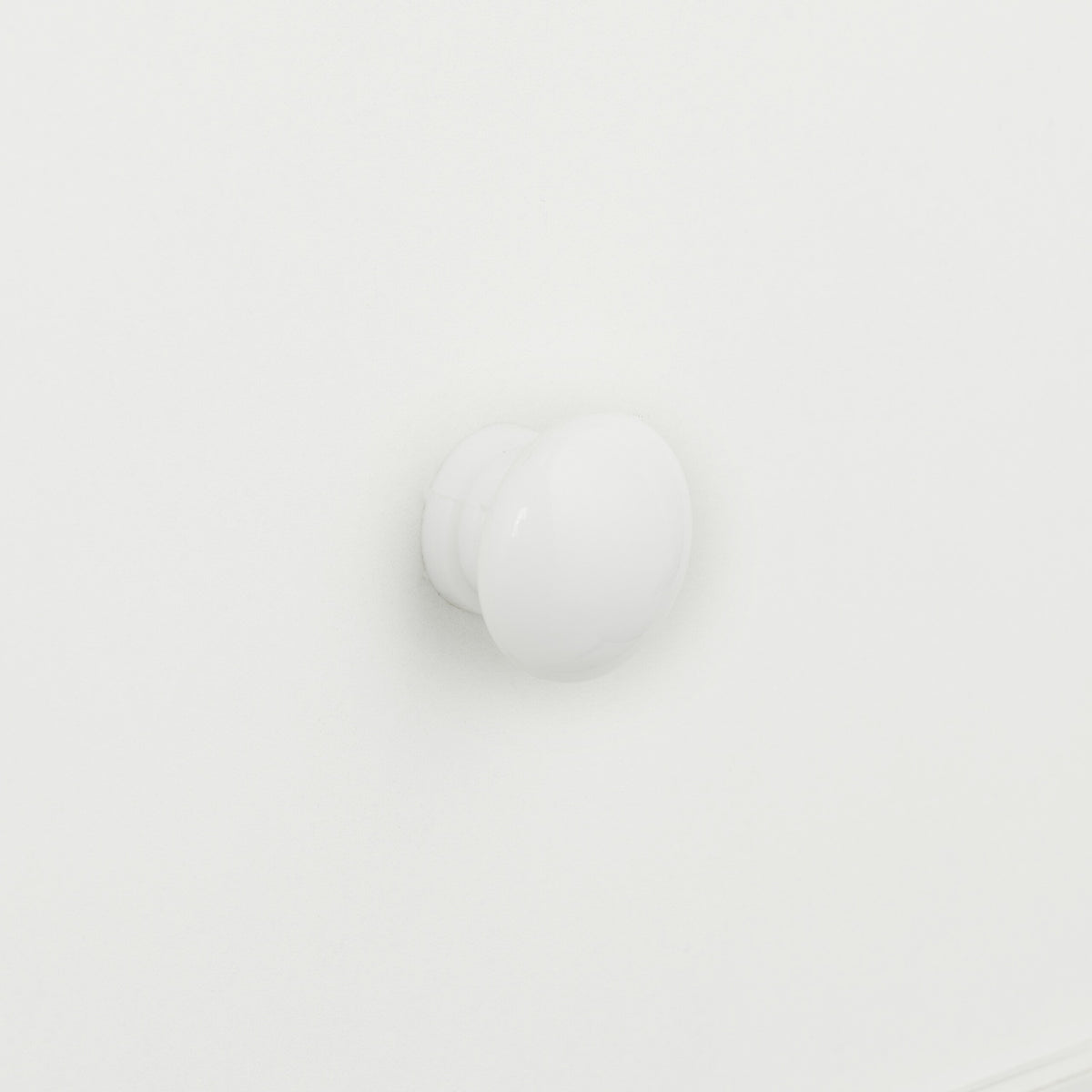 White Narrow Bedside Table with 2 Drawers