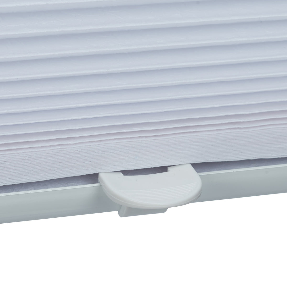 White Pleated No-Drill Blinds, Semi-Transparent Shades