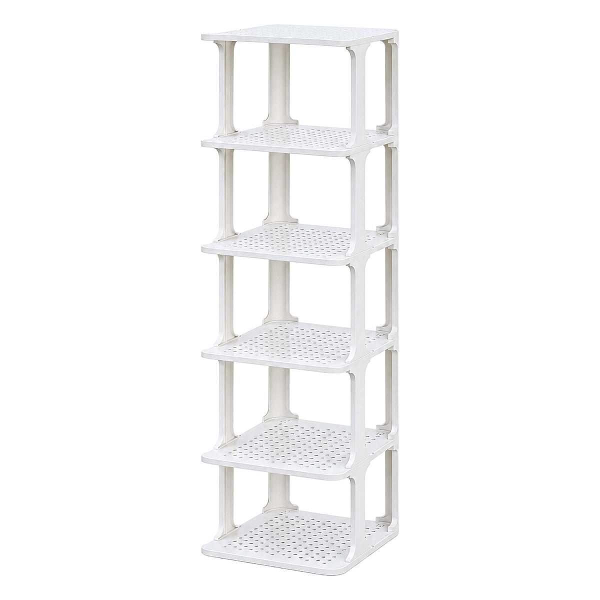 White Shoe Organizer, Pack of 6 – Slim, Space-Saving Design