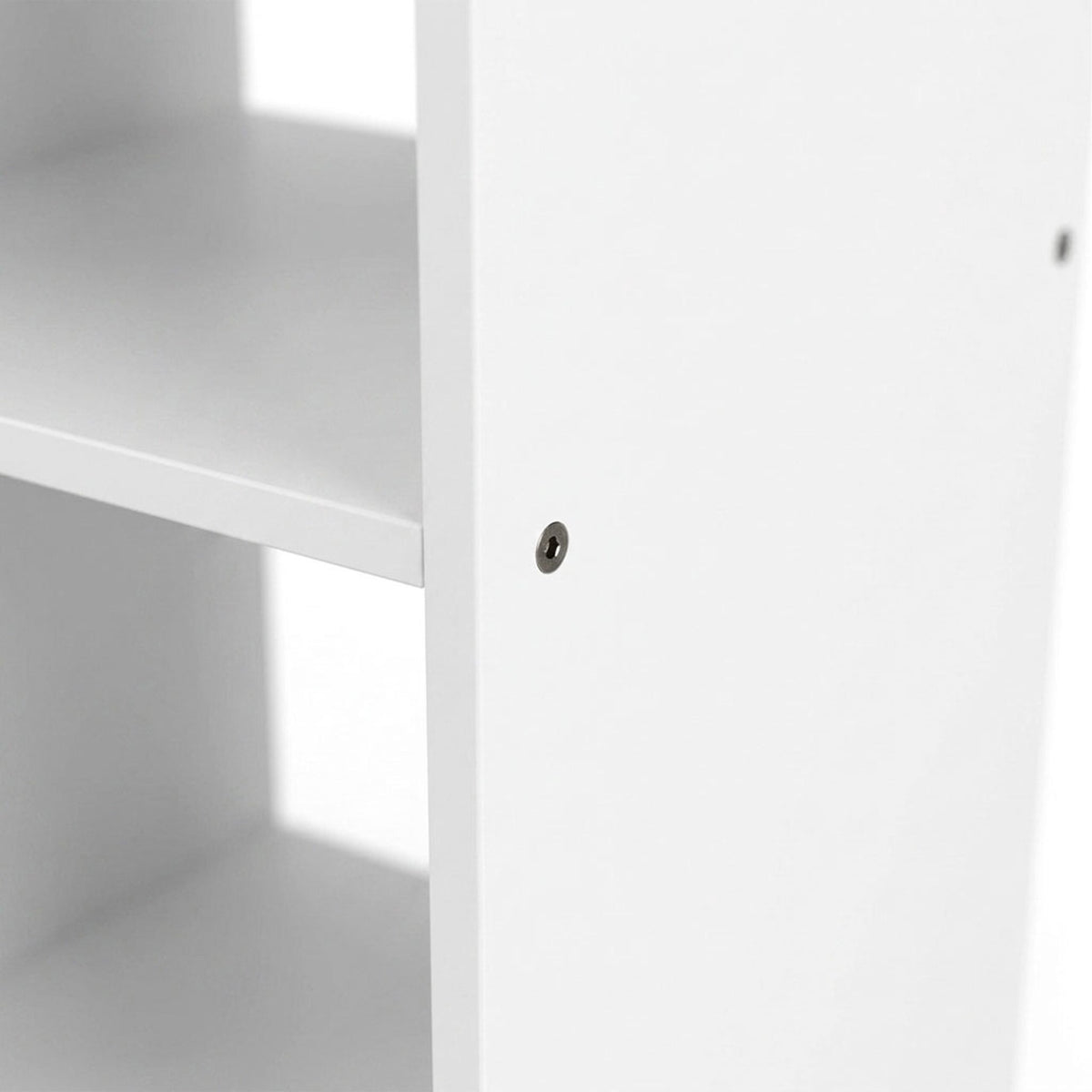 White Tiered Shelf, 6 Compartments, 97.5x97.5x29 cm