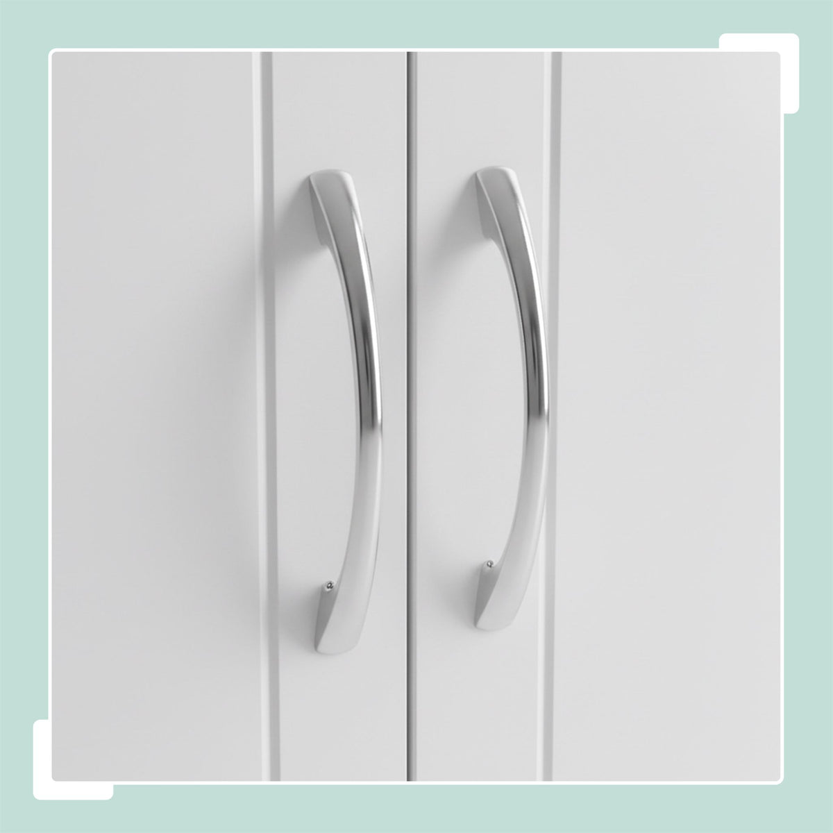 White Wall-Mounted Bathroom Cabinet, Adjustable Shelves