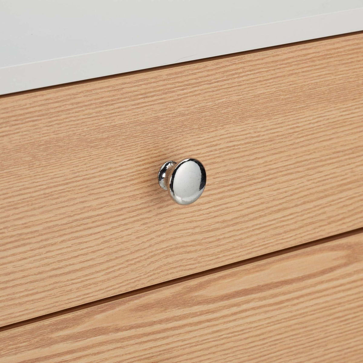 White bedside table with 2 drawers