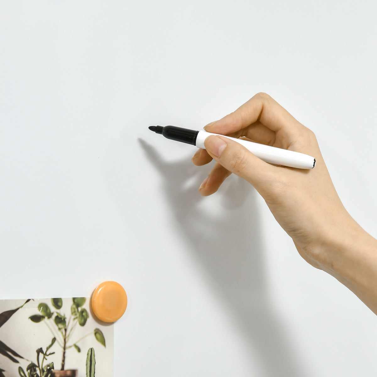 Whiteboard Magnetic Board With 4 Markers, 1 Eraser, 10 Magnets, Easel, Wall Mounted, 60X1.8X45Cm