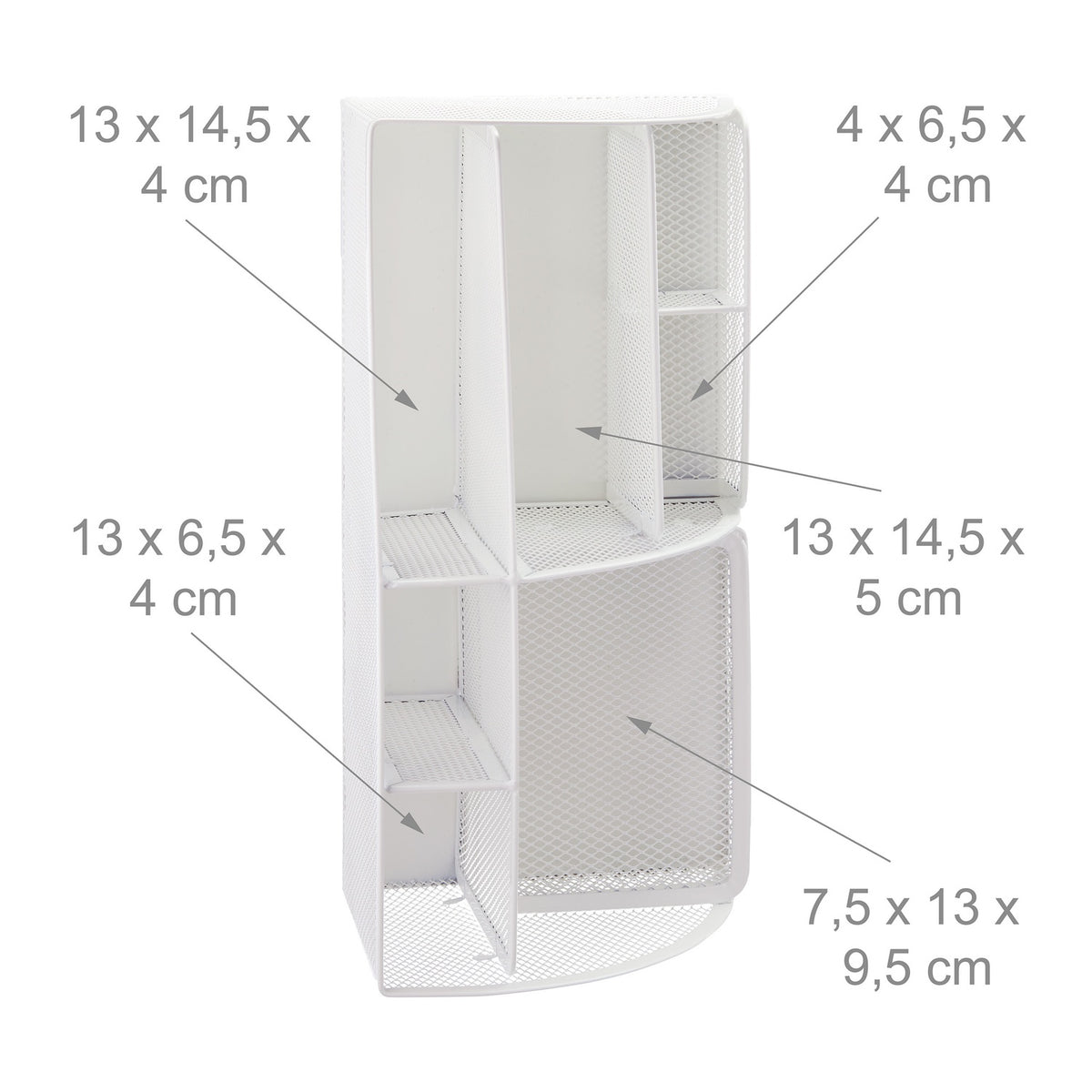 White desk storage