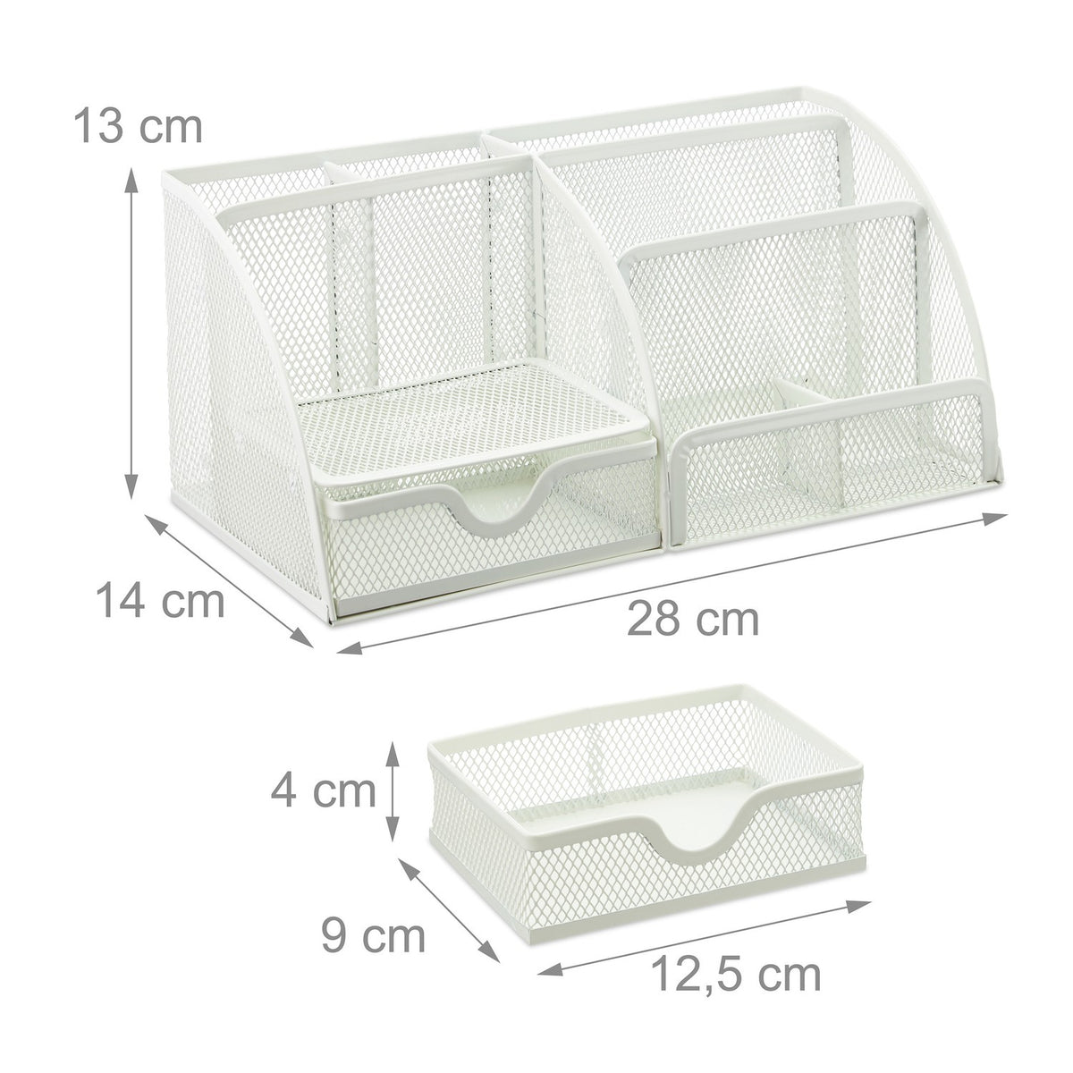 White desk storage