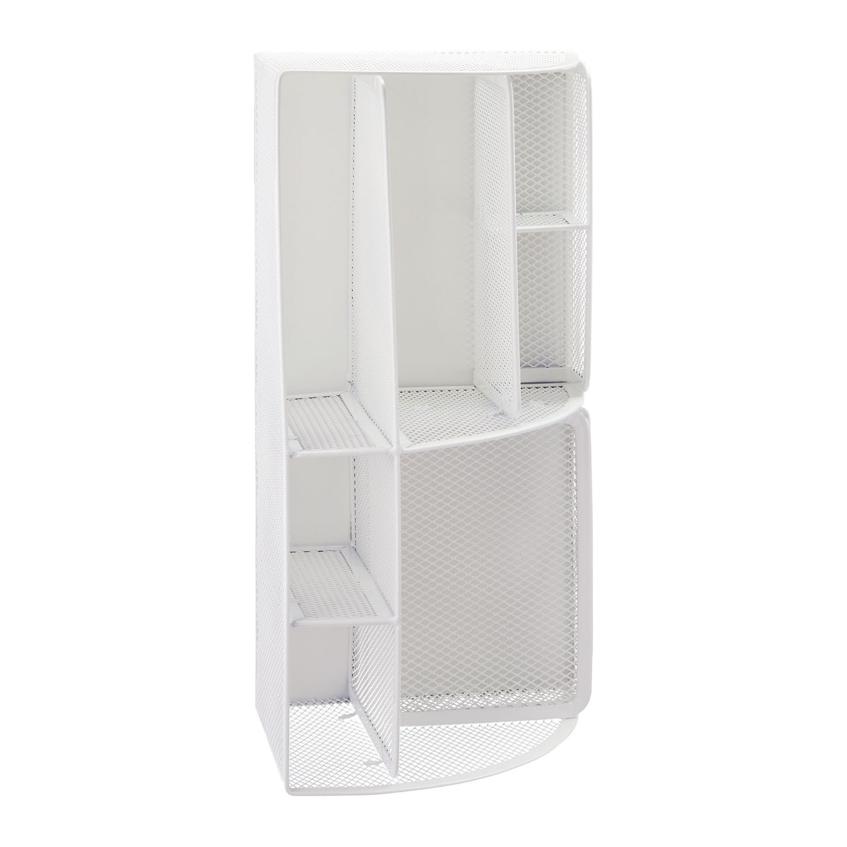 White desk storage