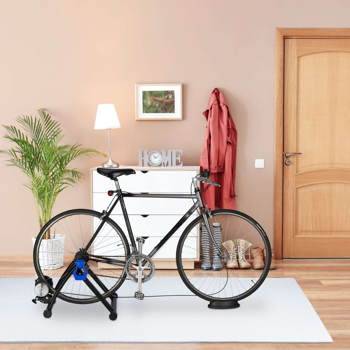 White floor protection mat in set of 8