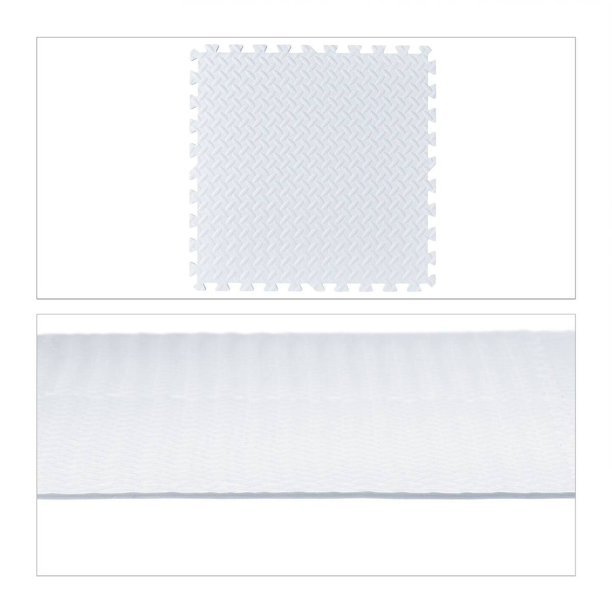 White floor protection mat in set of 8