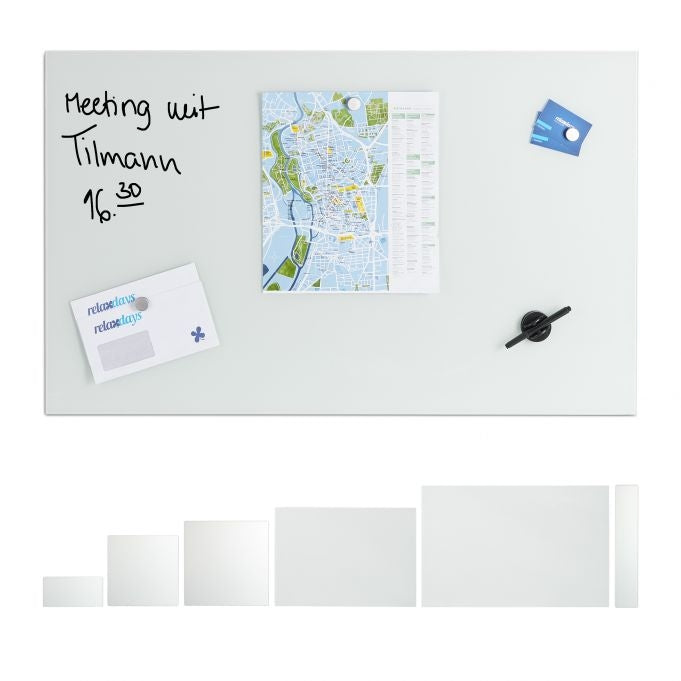 White glass magnetic board