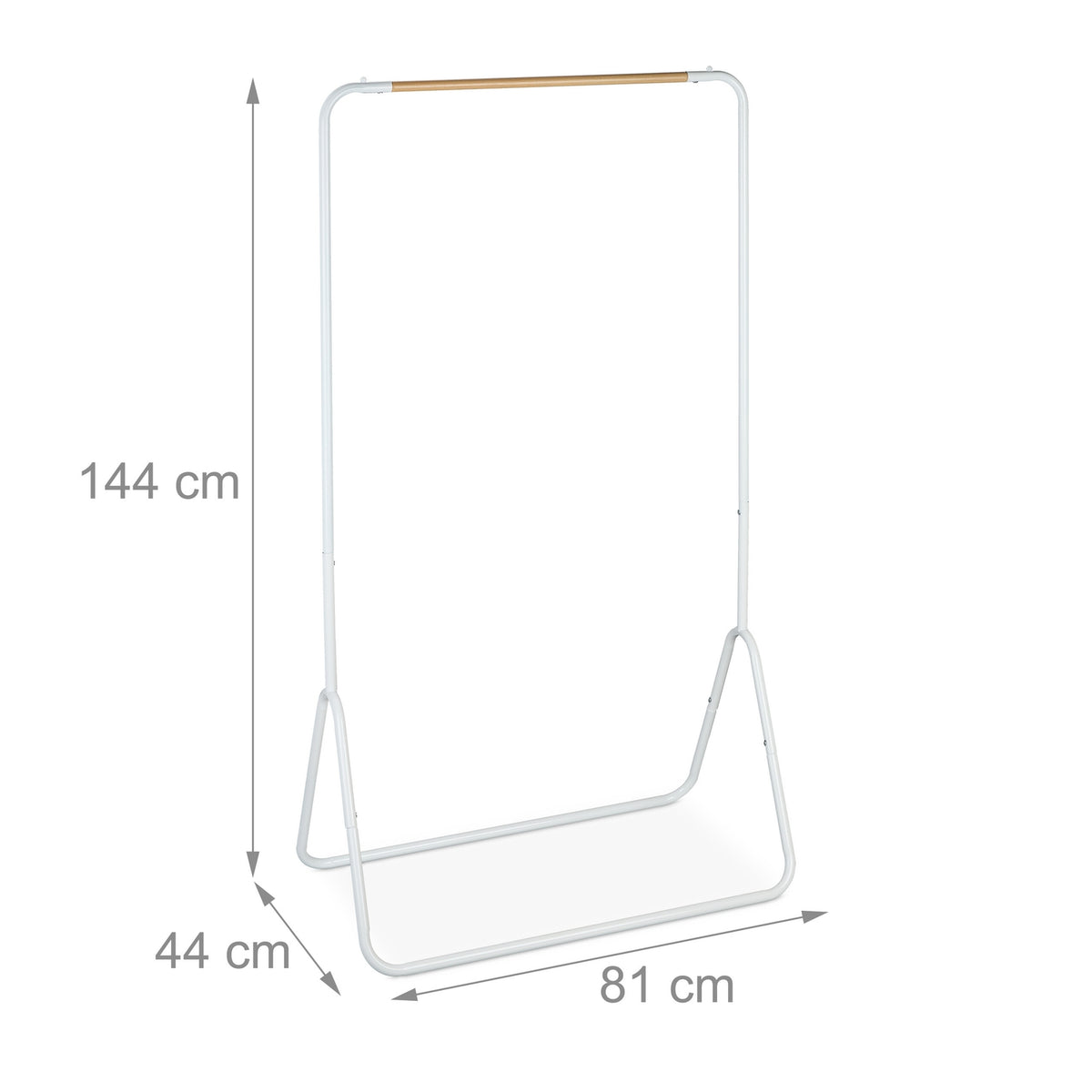 White metal coat hanger
