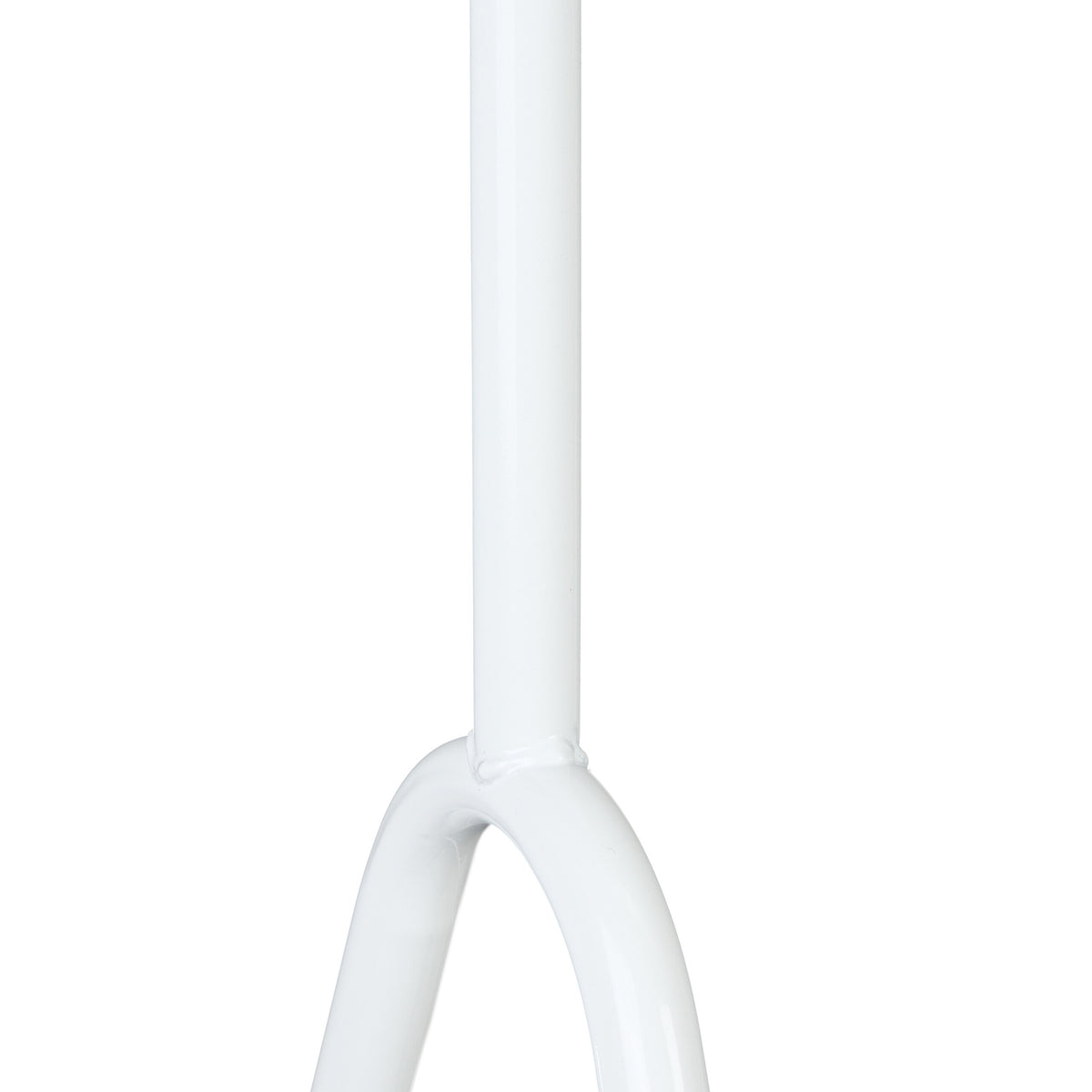 White metal coat hanger