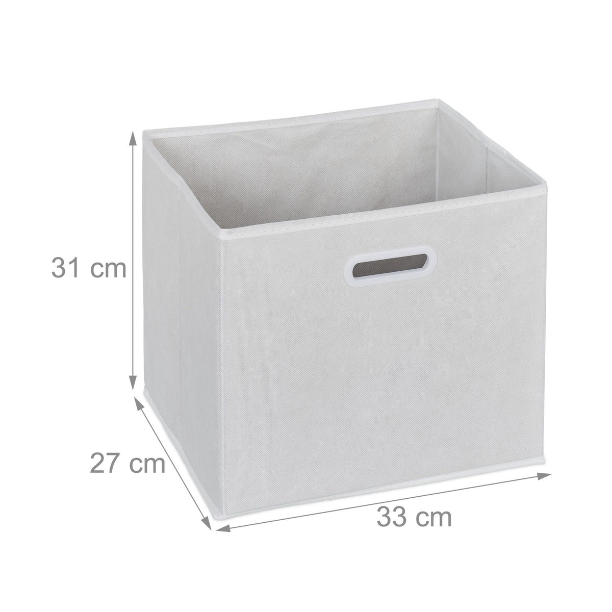 White multi-level shelf with 6 compartments