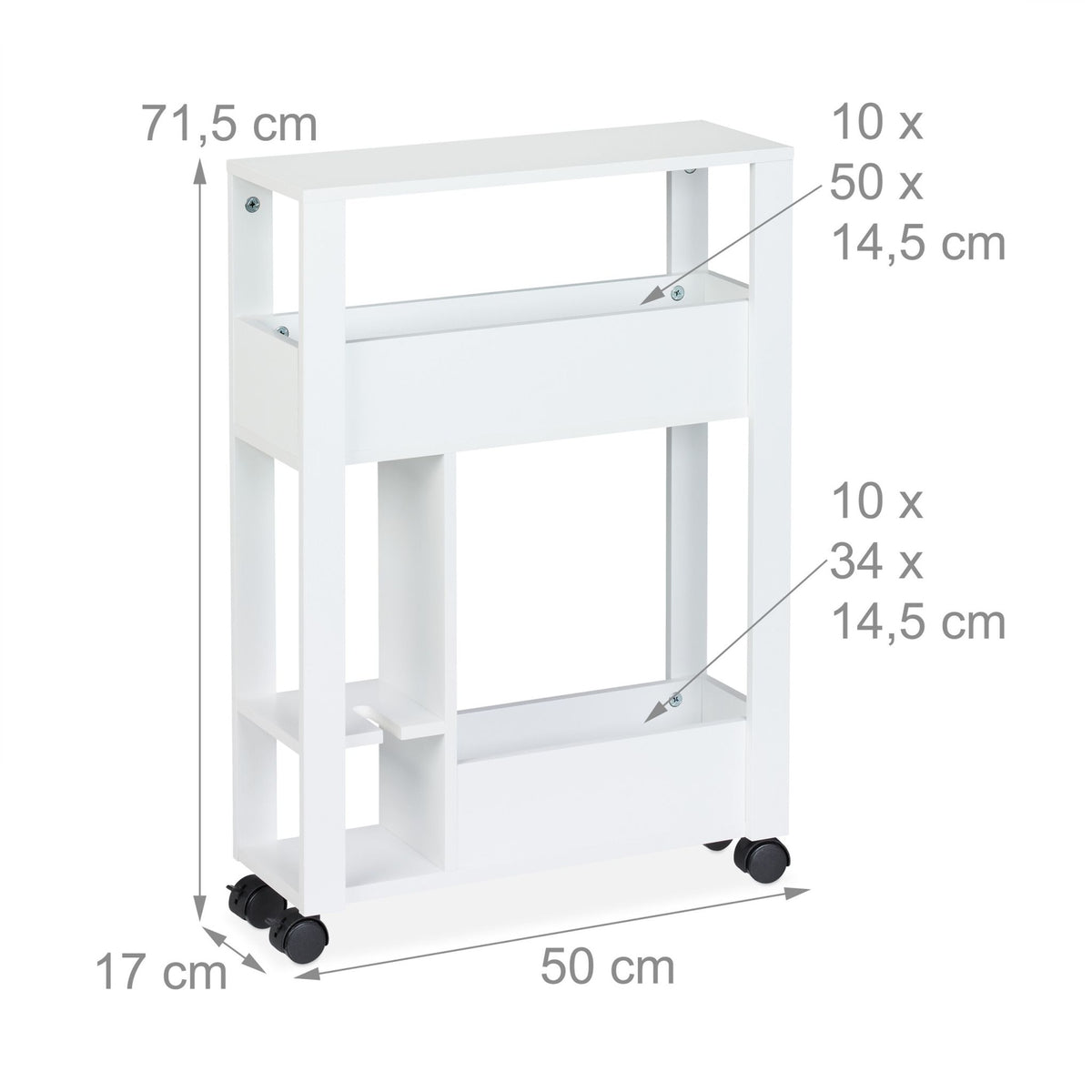 White niche cart
