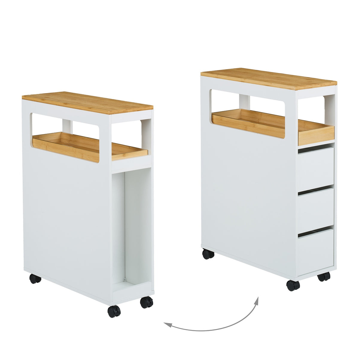 White niche cart with drawers