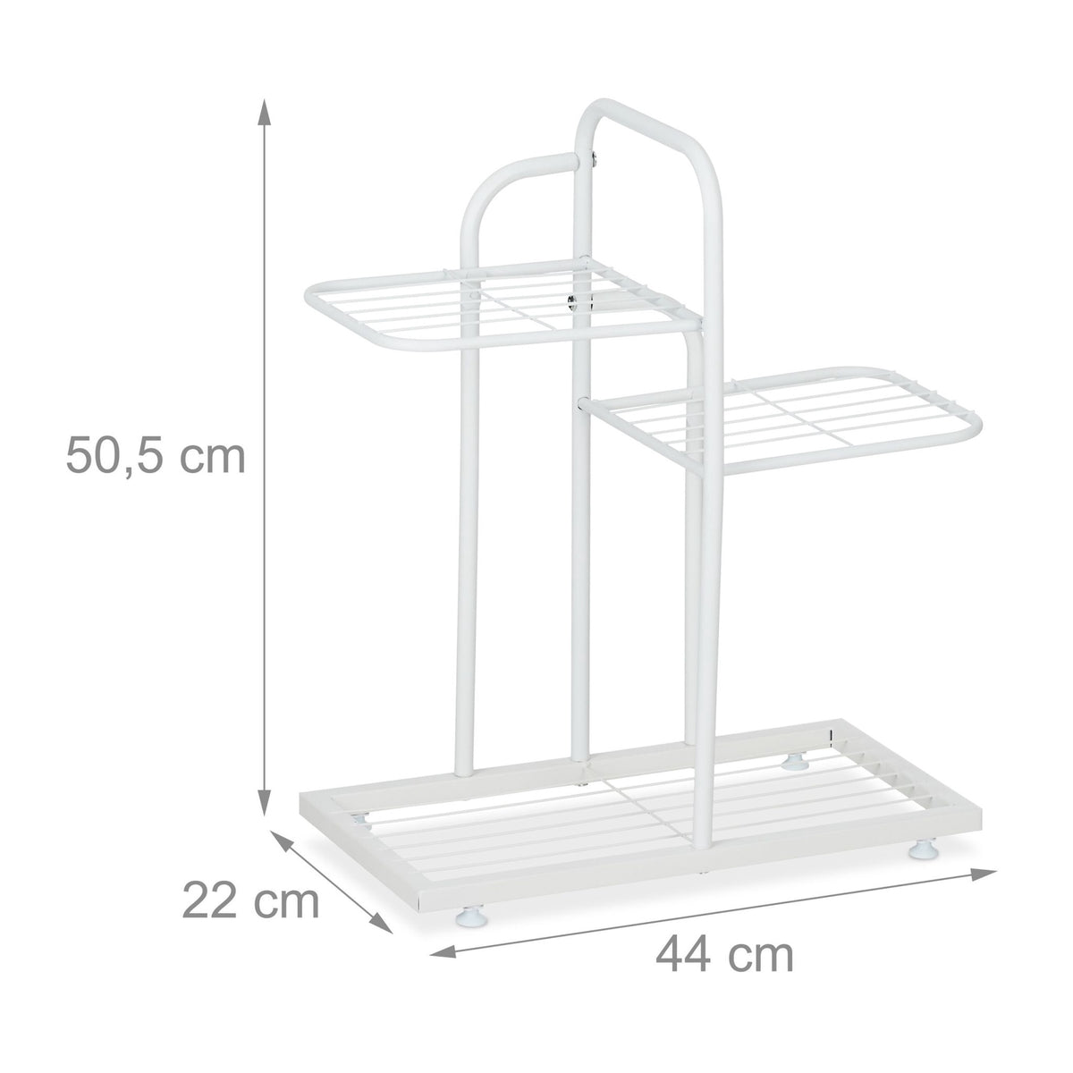 White plant stand 3 levels