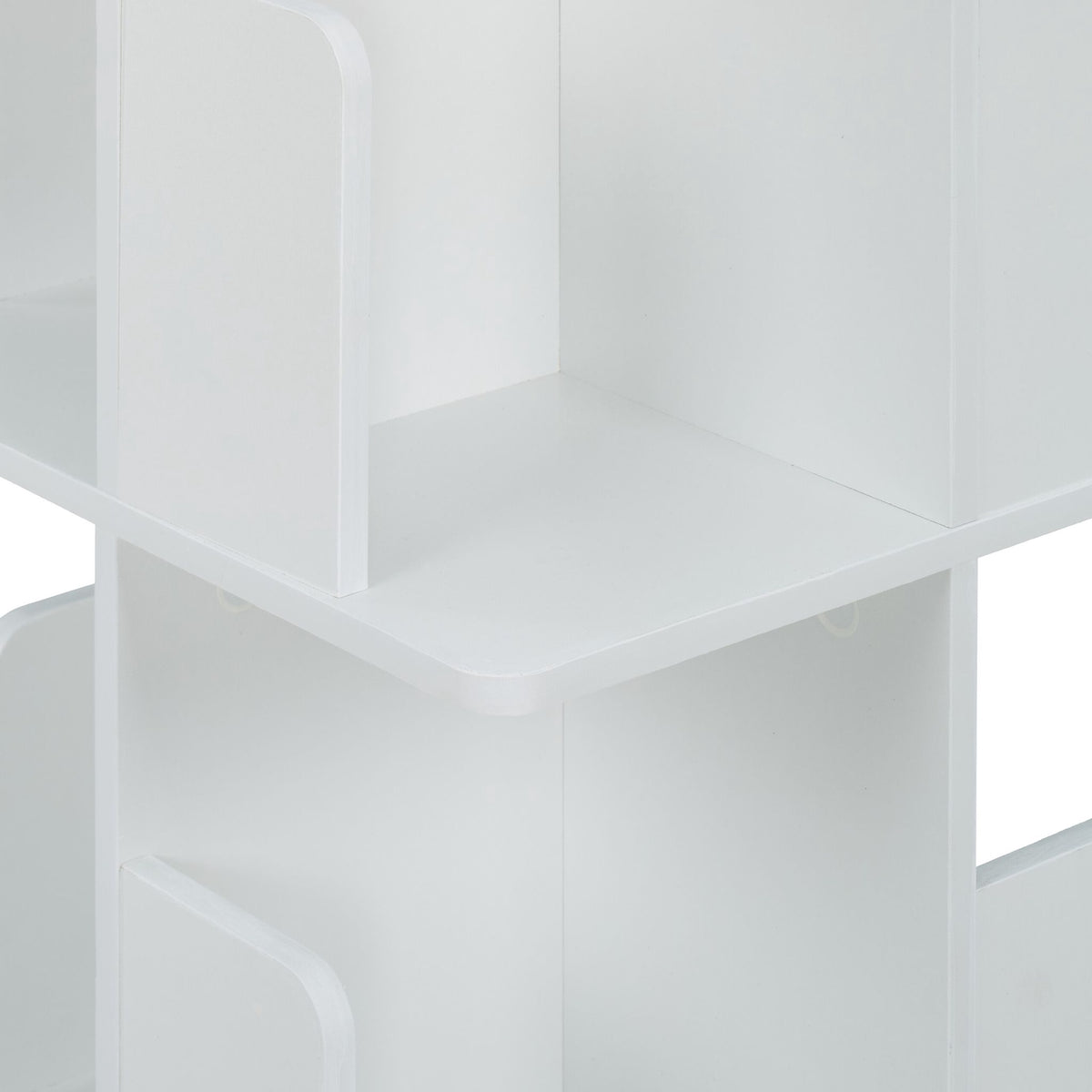 White rotating bookcase