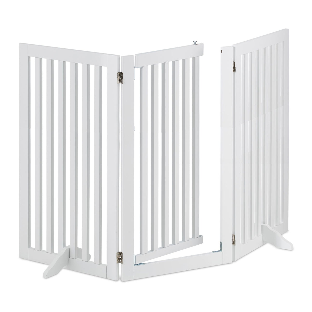White security gate with door 92 cm