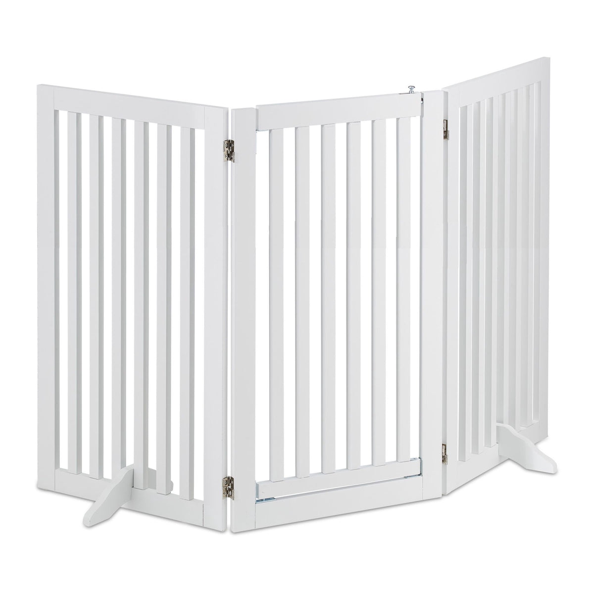 White security gate with door 92 cm