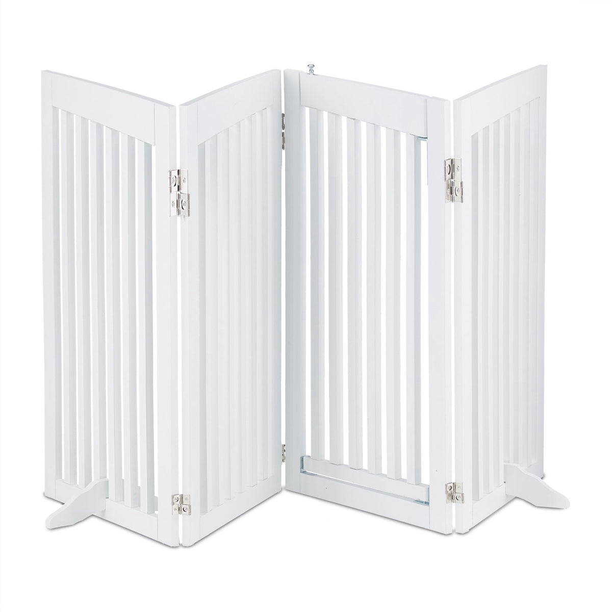 White security gate with door 92 cm