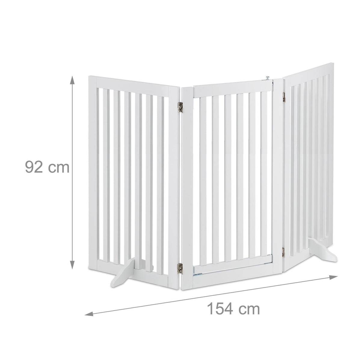 White security gate with door 92 cm
