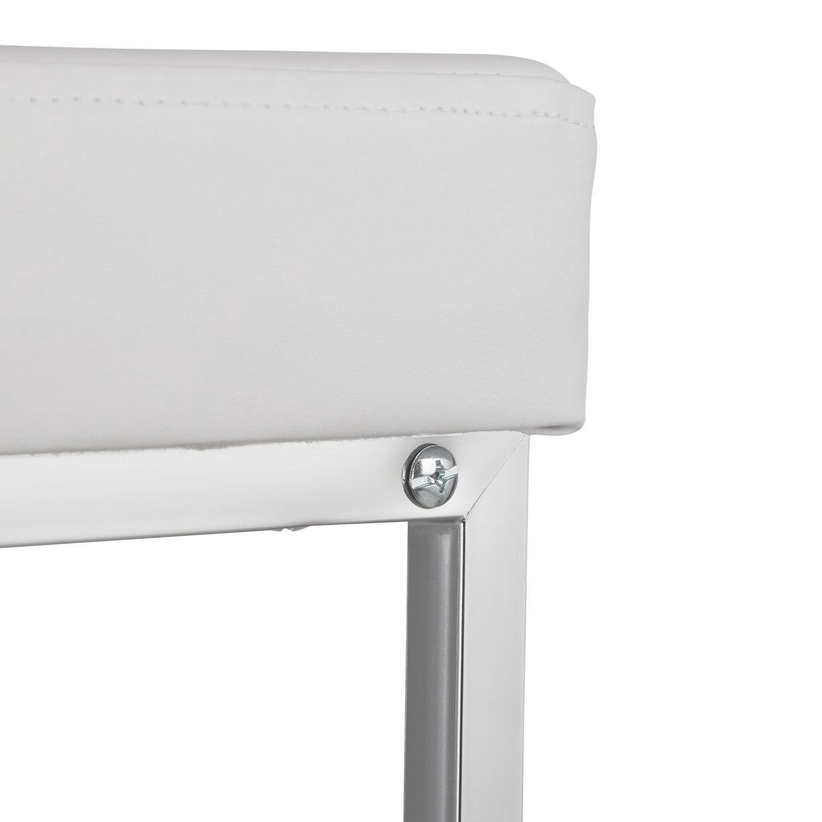 White stool with storage