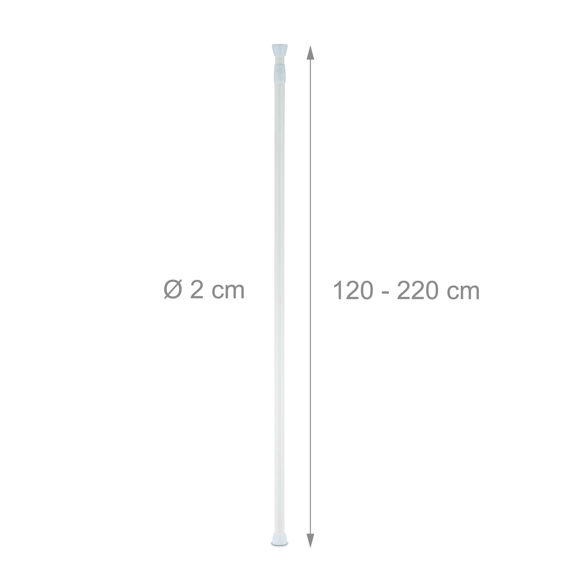 White telescopic rod stainless steel