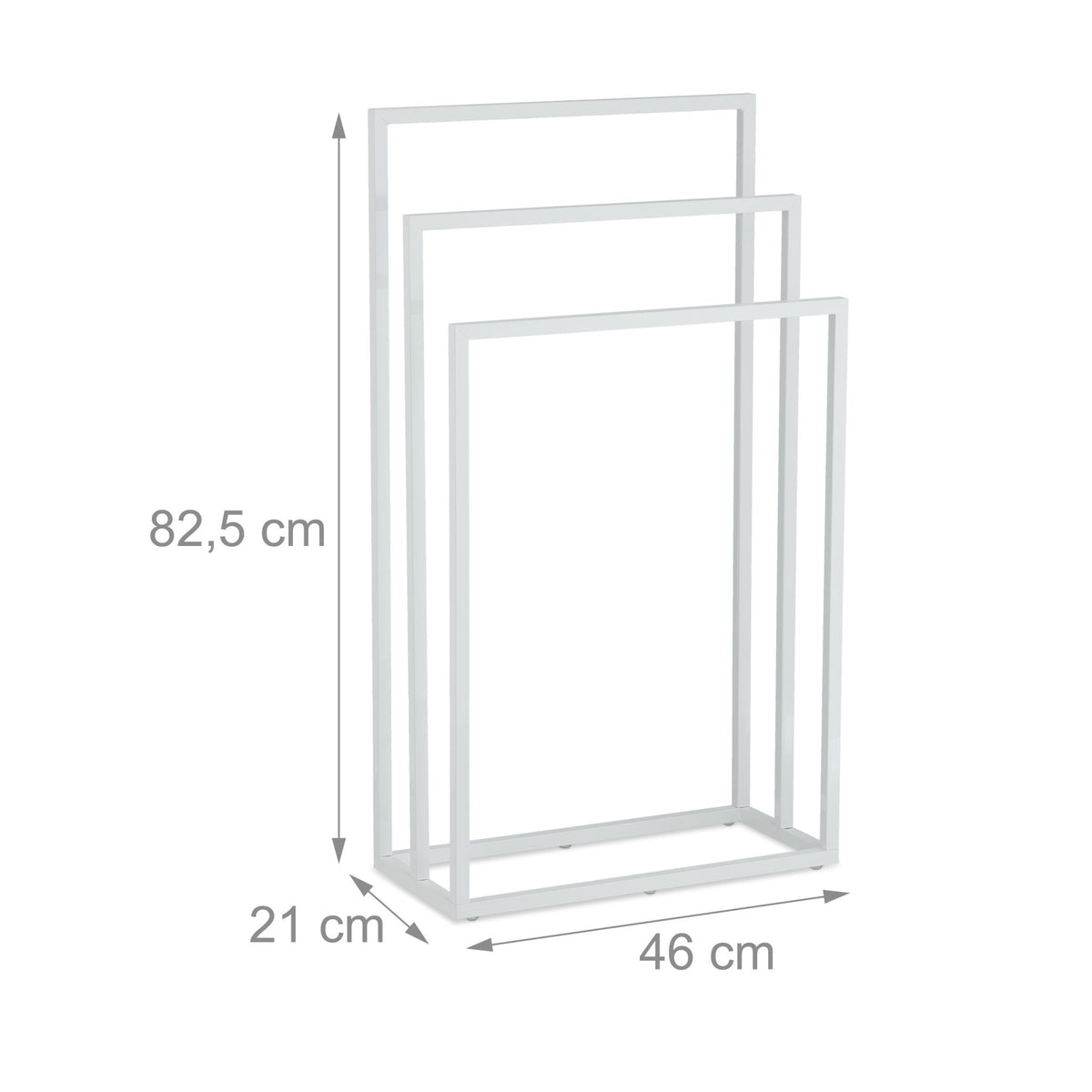 White towel rail 3 rails