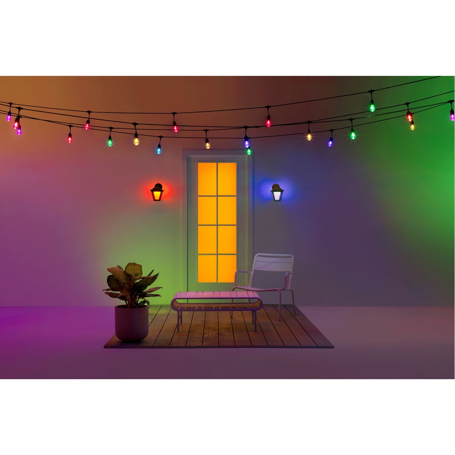 WiFi Smart Classic Wall Lamp Outdoor Color + Warm-cool white 230V