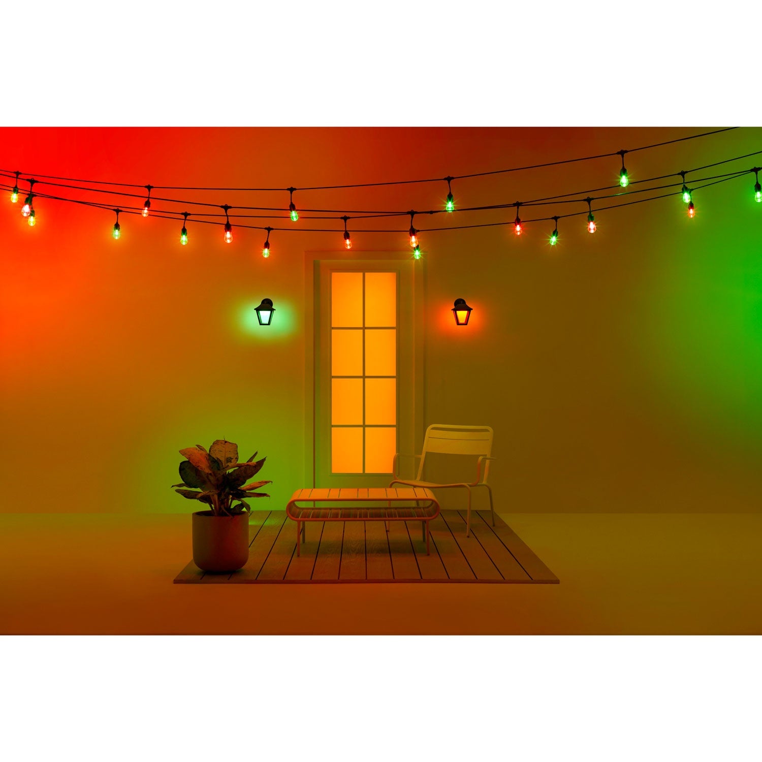 WiFi Smart Classic Wall Lamp Outdoor Color + Warm-cool white 230V