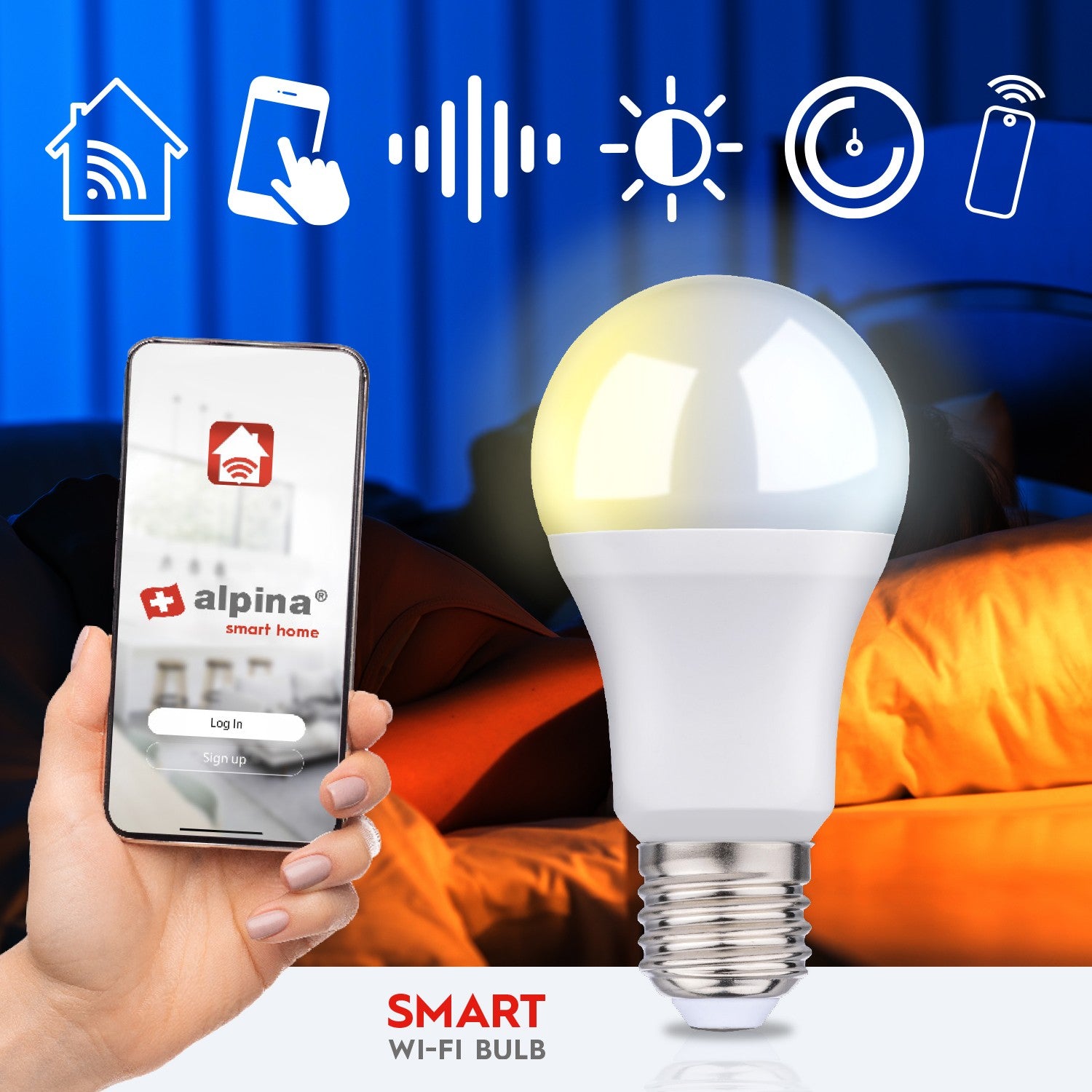 WiFi Smart E27 LED Warm/Cool white 9W 806 lm