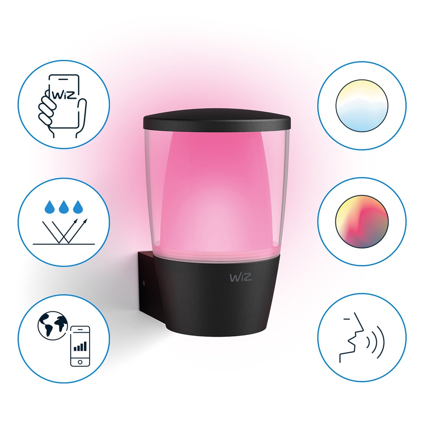 WiFi Smart Elpas Wall Lamp Color + Warm-cold white 230V