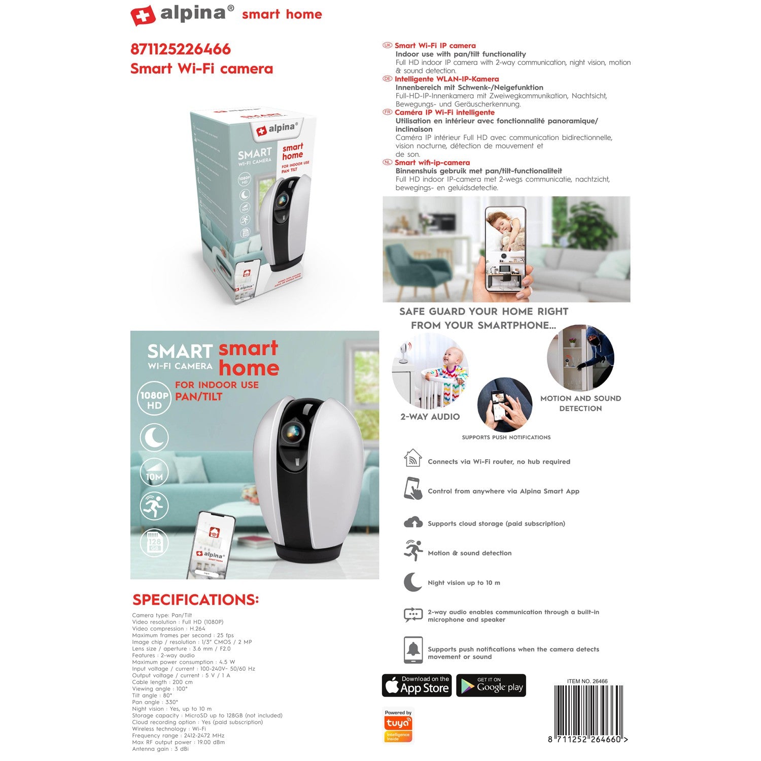 WiFi Smart Indoor Camera 1080p Rotatable