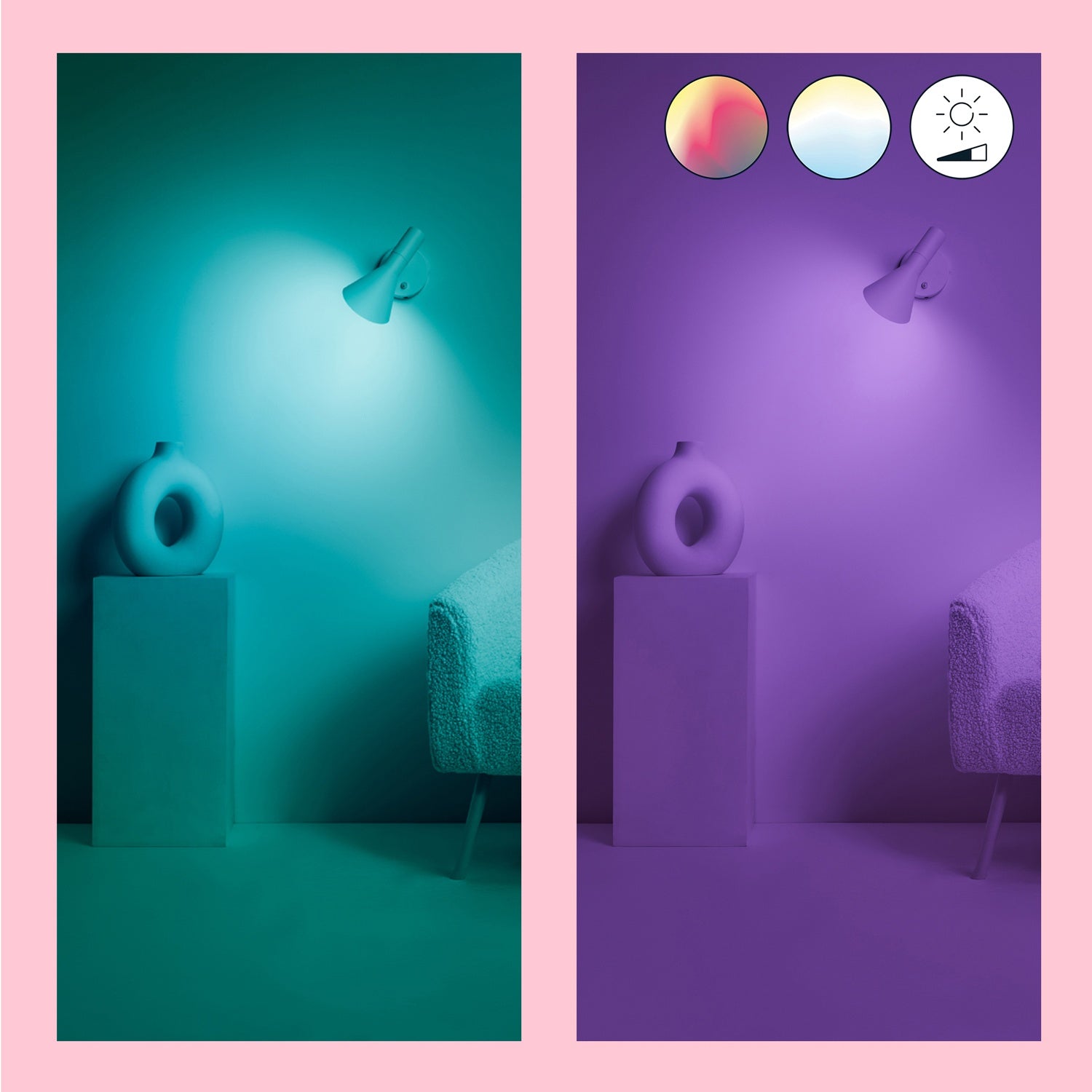 WiFi Smart LED E14 Krone 40W Color + Warm-cool white 470 lm 3 pack