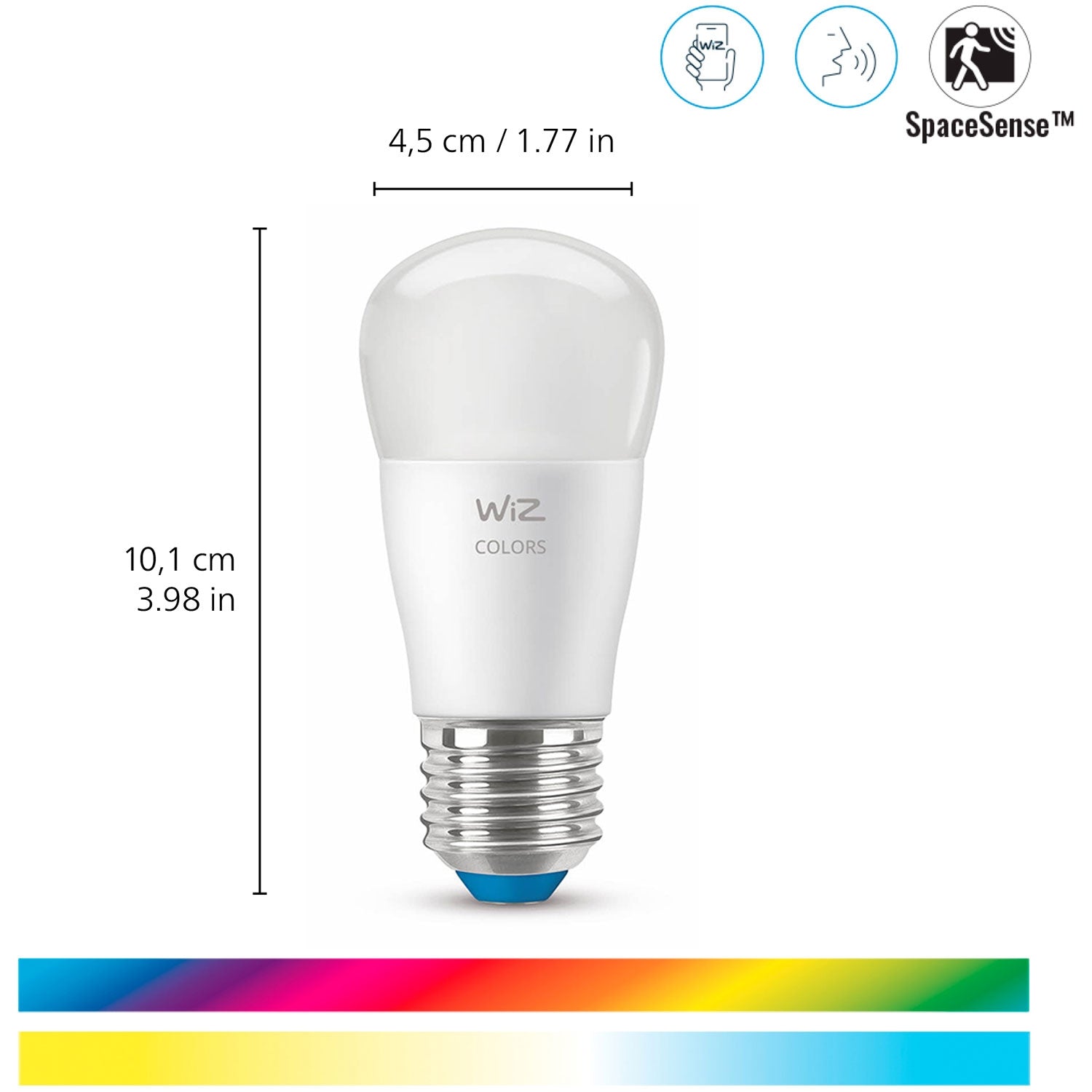 WiFi Smart LED E27 P45 40W 470lm Color