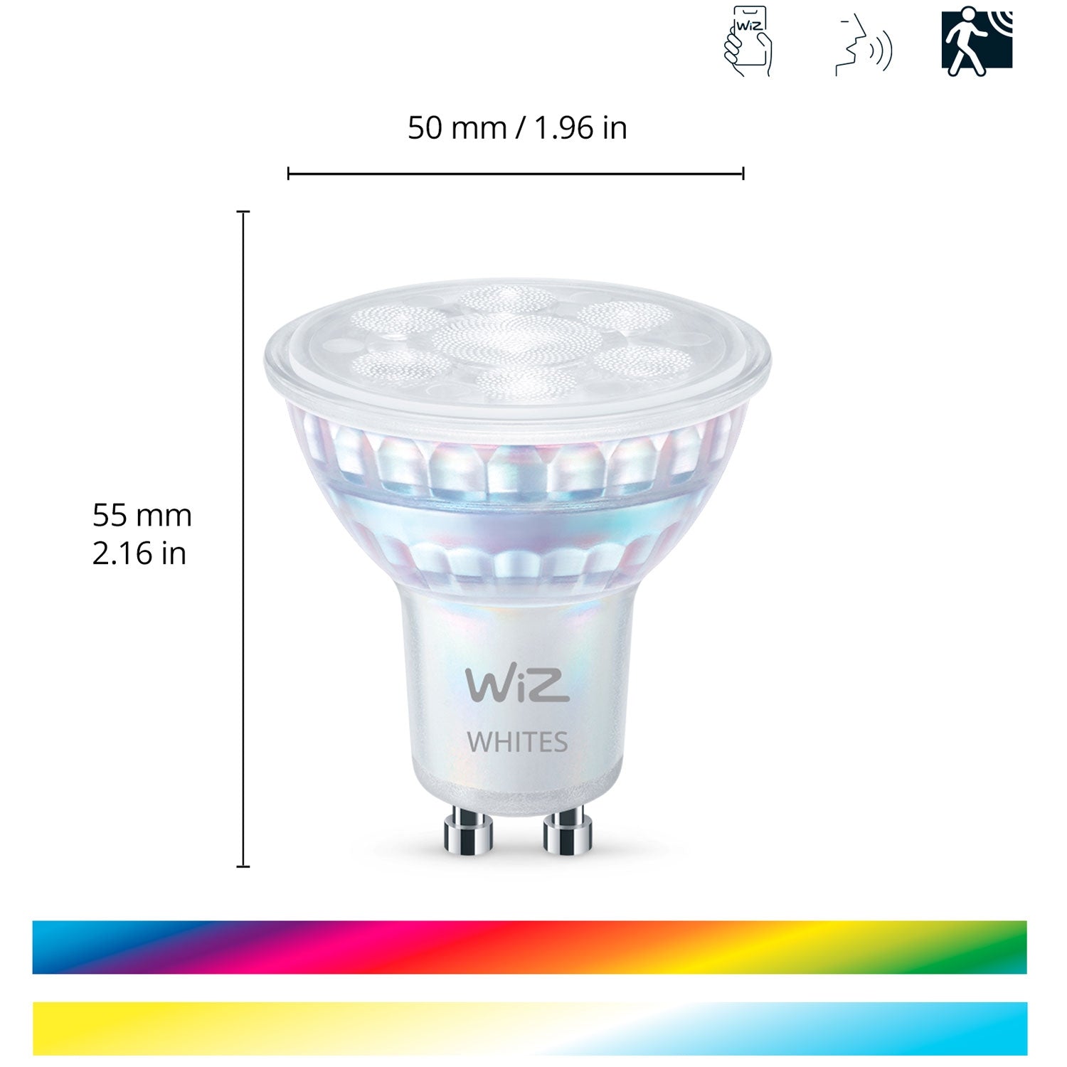 WiFi Smart LED GU10 50W 345lm Color + Warm-cool white 1-pack