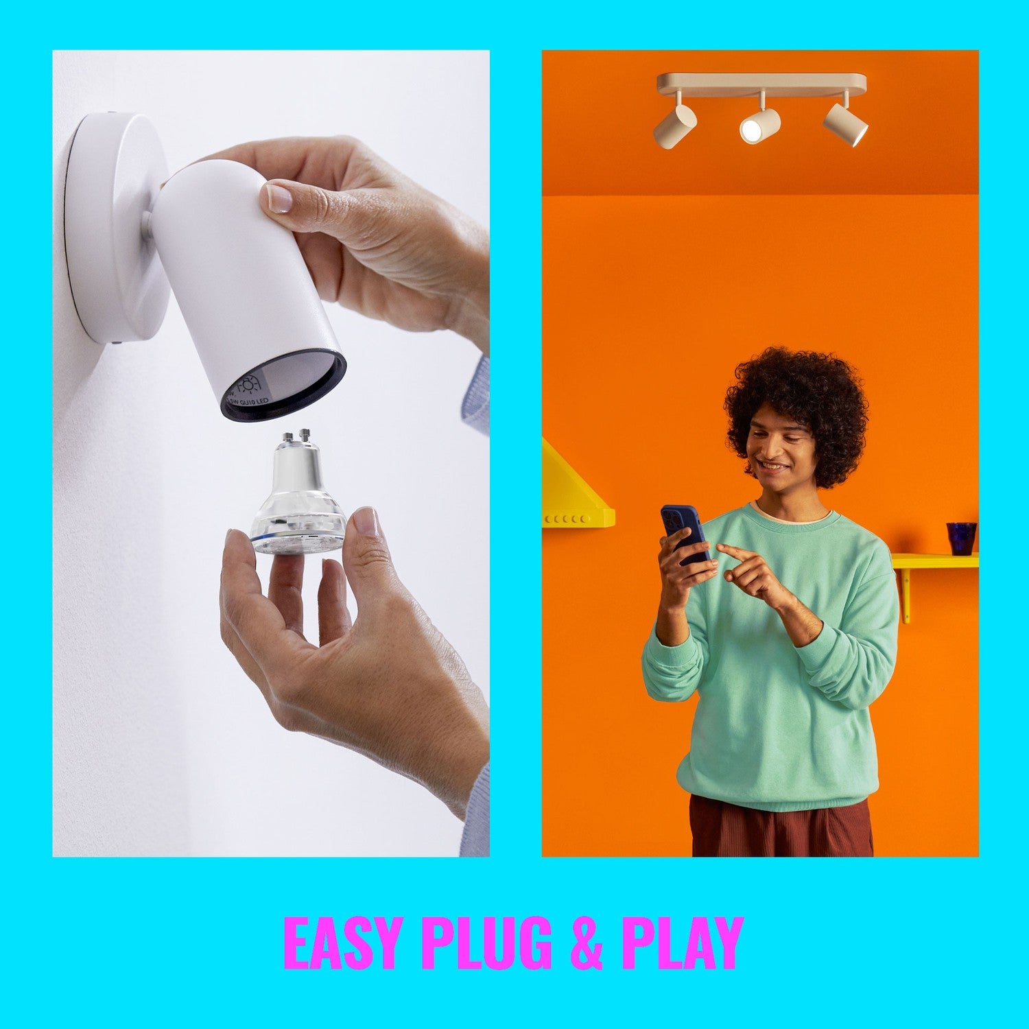 WiFi Smart LED GU10 50W 345lm Warm-cool white 2-pack