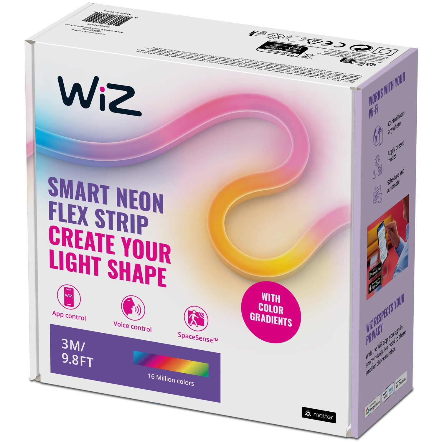 WiFi Smart Neon Flex strip 16 million colors 3 meters