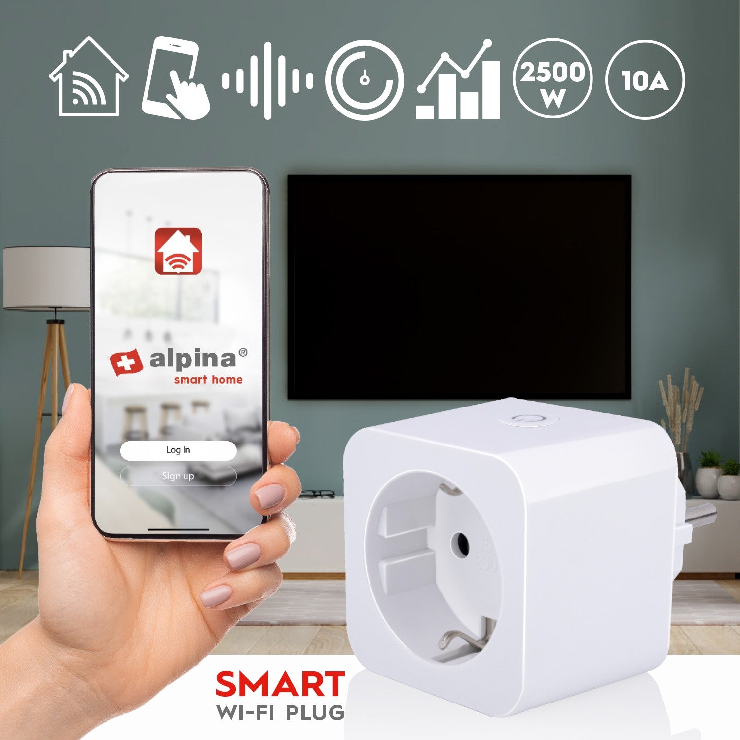 WiFi Smart Plug 2300W with Energy Metering