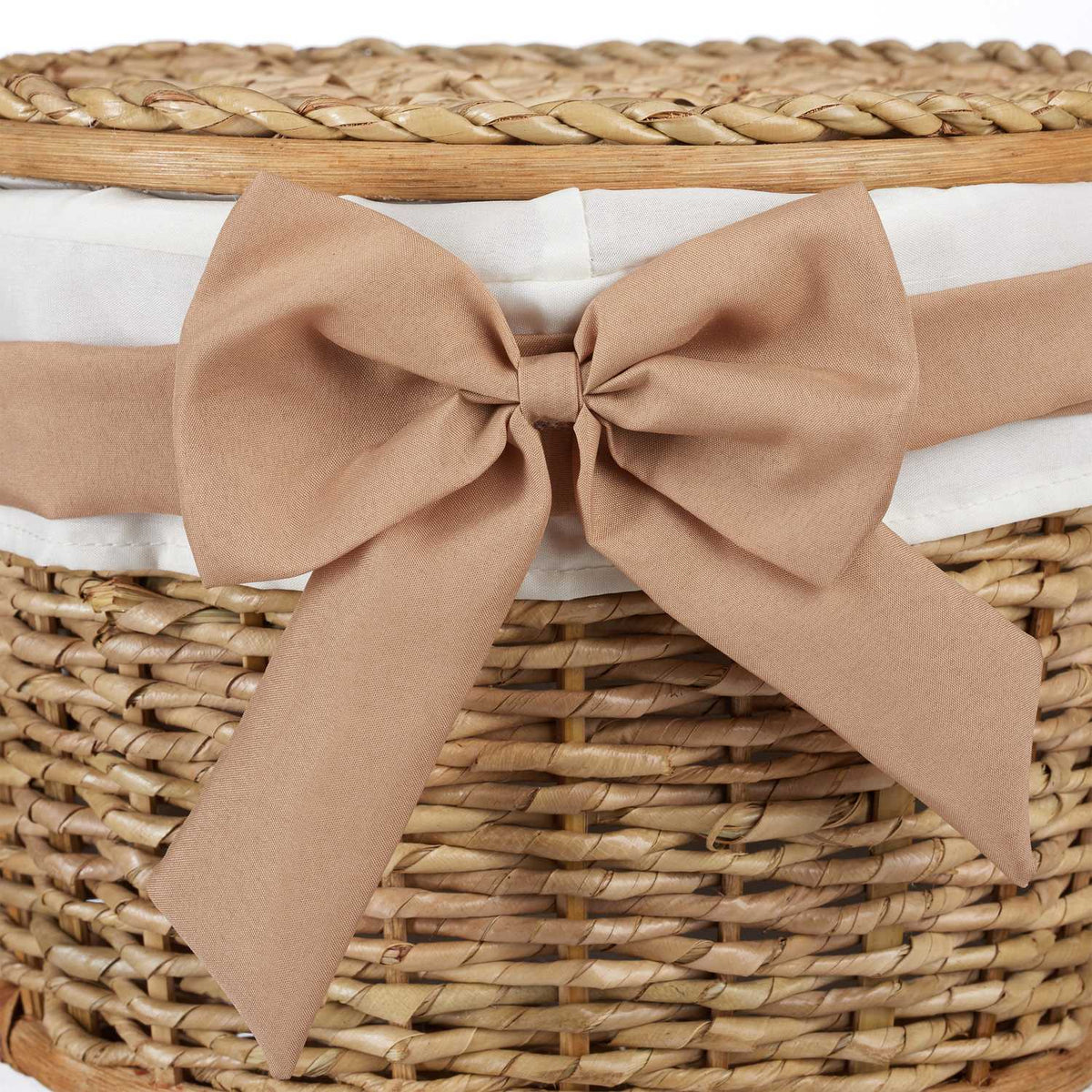 Wicker Bathroom Basket Set with Lids, 2 Pieces