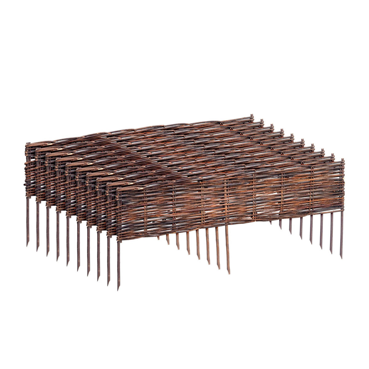 Willow Wicker Fence Edging for Garden Borders