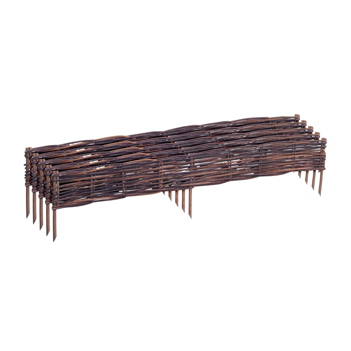 Willow Wicker Garden Edging Fence Set