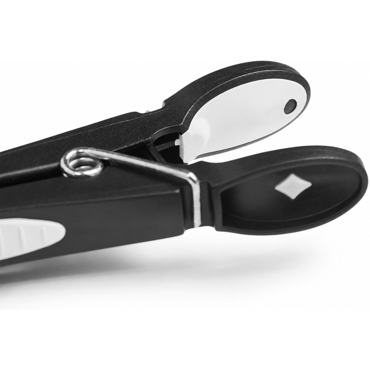 Windproof Soft-Grip Clothes Pegs, 75 Pack, Black/White